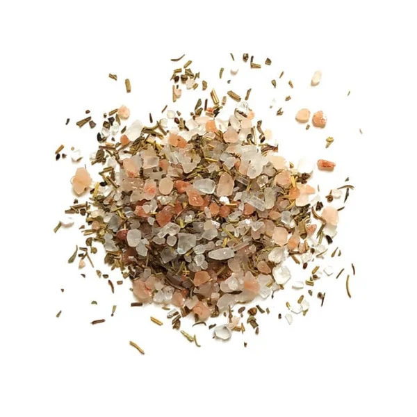 Diamant de sel rose aux herbes sauvages