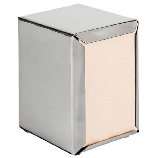 DISTRIBUTEUR POUR SERVIETTES MINI SERVIS 11x9x13,5 CM ARGENTE INOX (12 UNITÉ) - Garcia de Pou