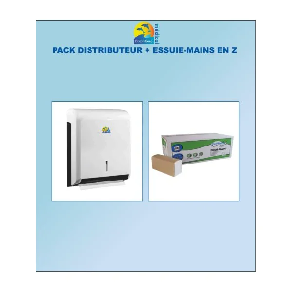 DOLPHI PACK DISTRIBUTEUR + ESSUIE-MAINS EN Z