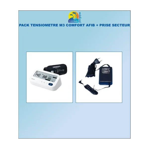DOLPHI PACK TENSIOMETRE M3 COMFORT AFIB + PRISE SECTEUR