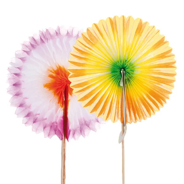 DÉCORS POUR GLACES "EVENTAILS CHINOIS" Ø7x7 CM ASSORTI PAPIER (144 UNITÉ) - Garcia de Pou