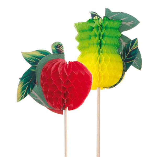 DÉCORS POUR GLACES "FRUITS" 20 (h) CM ASSORTI BOIS (100 UNITÉ) - Garcia de Pou