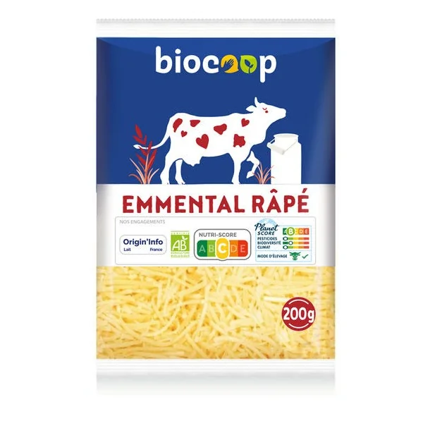 Emmental râpé 29% Lpast 200g