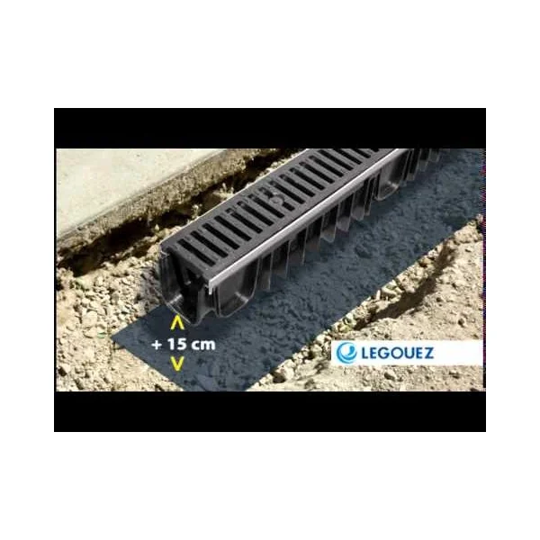Ensemble caniveau drainyl pro 200 + grilles fonte d400