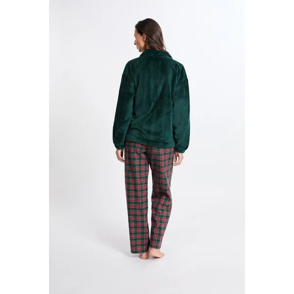 Ensemble de pyjama 3 pièces à carreaux et imprimé teckel