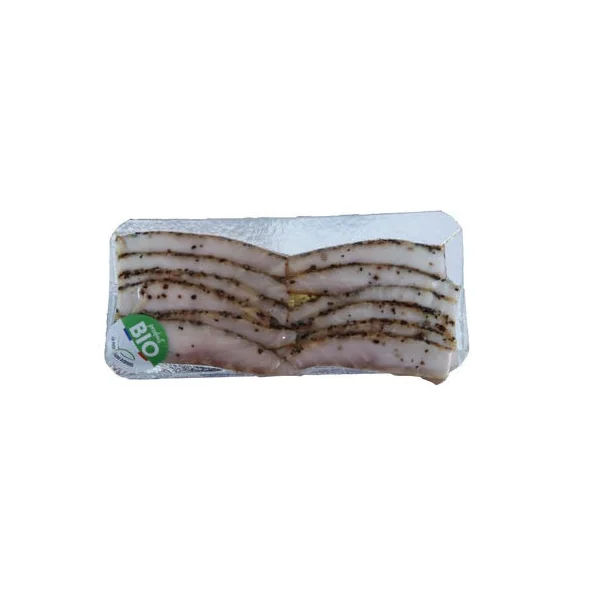Esturgeon fumé émincé au poivre 80g