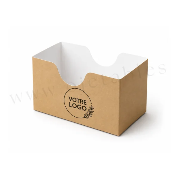 ETUI SANDWICH EN CARTON intérieur BLANC laminé 120X70X63 MM - personnalisé 1 couleur