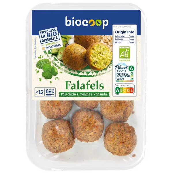 Falafels pois chiches, menthe et coriandre 240g