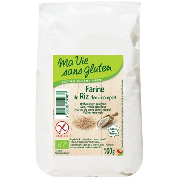 Farine de riz demi-complet 500g
