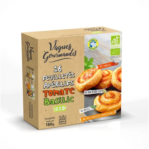 Feuilletés colimaçon tomate basilic (16) 160g