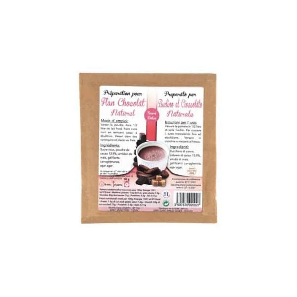 Flan chocolat sucre 40g