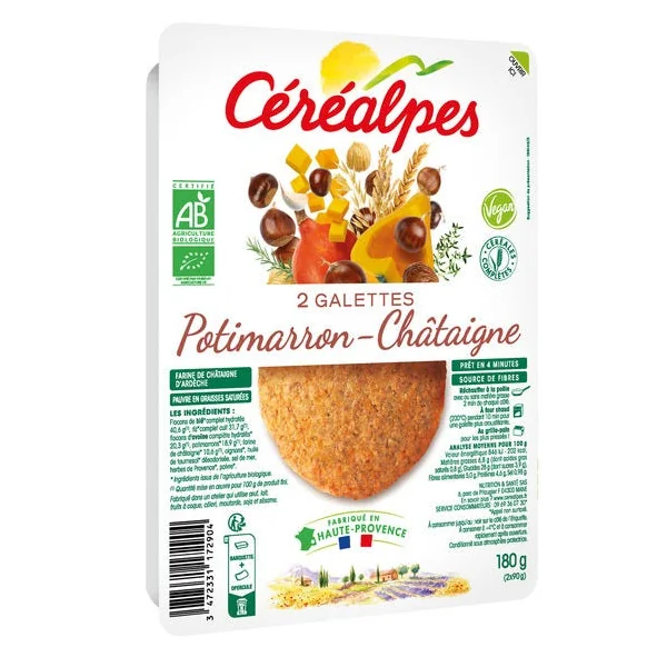 Galettes potimarron châtaigne 2x90g