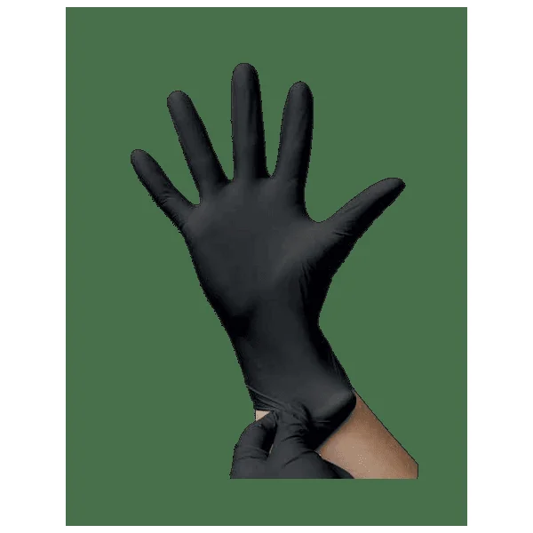 Gant d'examen Sensiskin Noir Euromedis - Nitrile non poudré (boîte de 100)