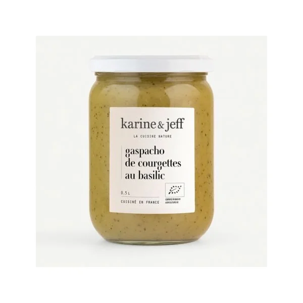 Gaspacho courgettes basilic 500ml Karine & Jeff