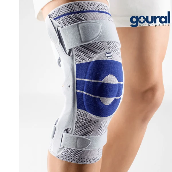 Genouillère active avec renforts latéraux articulés et ajustages GenuTrain® S Pro