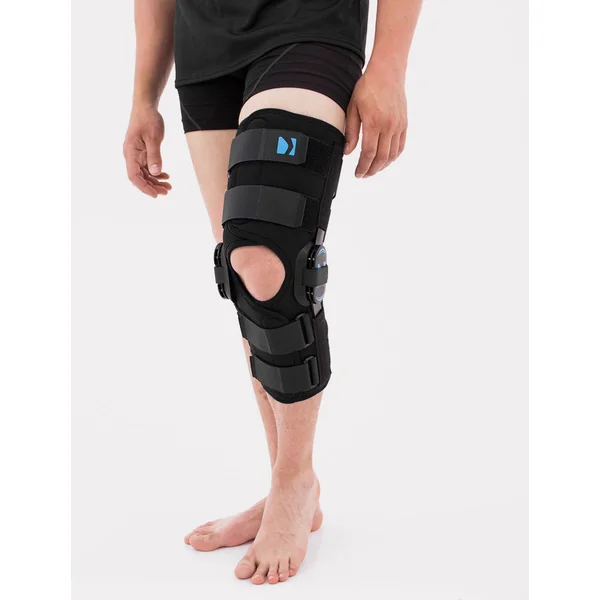 Genouillère ligamentaire longue avec baleines rigides articulées asymétriques exclusives goural Activ pren 2Ri