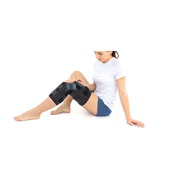 Genouillère ligamentaire longue avec baleines rigides articulées asymétriques exclusives goural Activ pren 2Ri