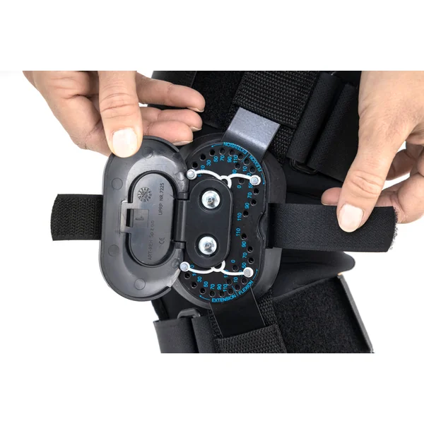 Genouillère ligamentaire longue avec baleines rigides articulées asymétriques exclusives goural Activ pren 2Ri