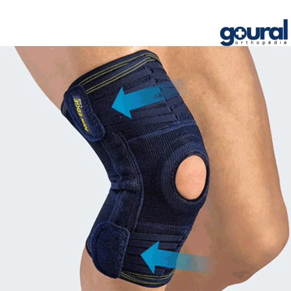 Genouillère ligamentaire à centrage rotulien actif