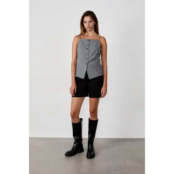 Gilet sans manches à boutons