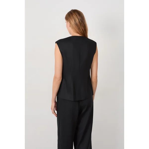 Gilet sans manches à boutons