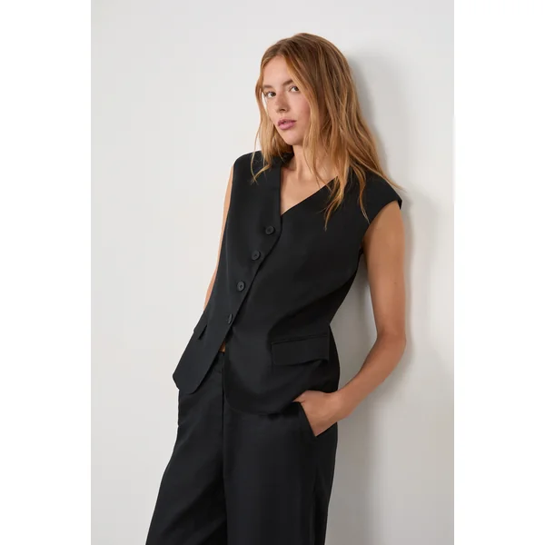 Gilet sans manches à boutons