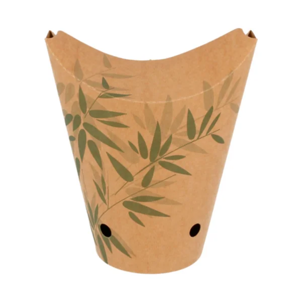 GOBELETS À FRITES AVEC FERMETURE 'FEEL GREEN' 16 OZ - 480 ML 8,5x14 CM