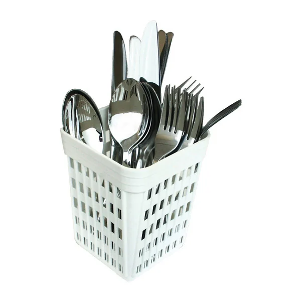 GODET POUR COUVERTS 10,7x10,7x14 CM BLANC PP (1 UNITÉ) - Garcia de Pou