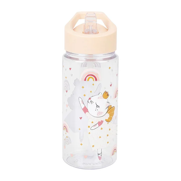 Gourde enfant chat rose 7x16.5x8cm
