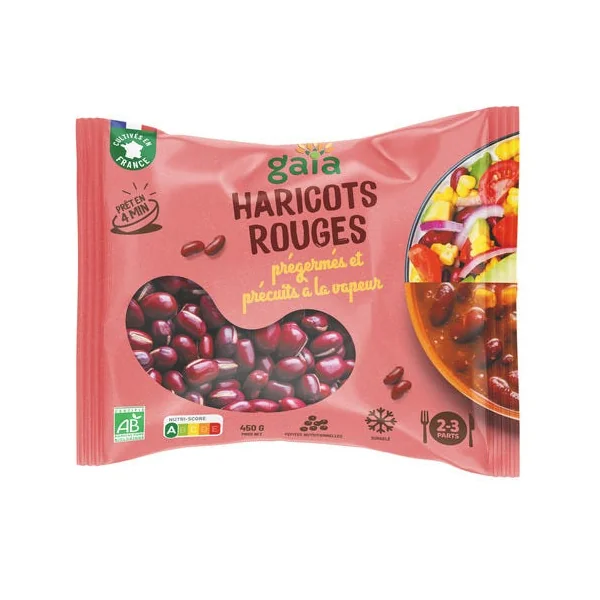 Haricots rouges prégermés précuits 450g