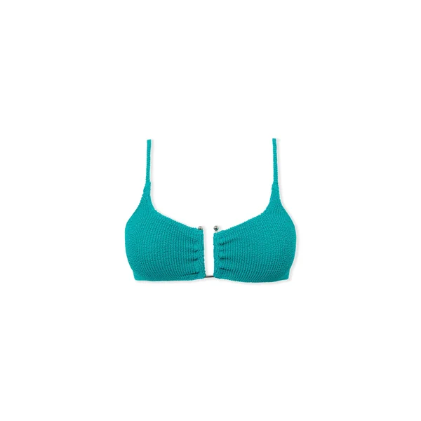 Haut de maillot de bain brassière extensible avec bijou métallique