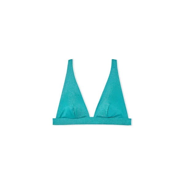 Haut de maillot de bain triangle pailleté avec pads amovibles