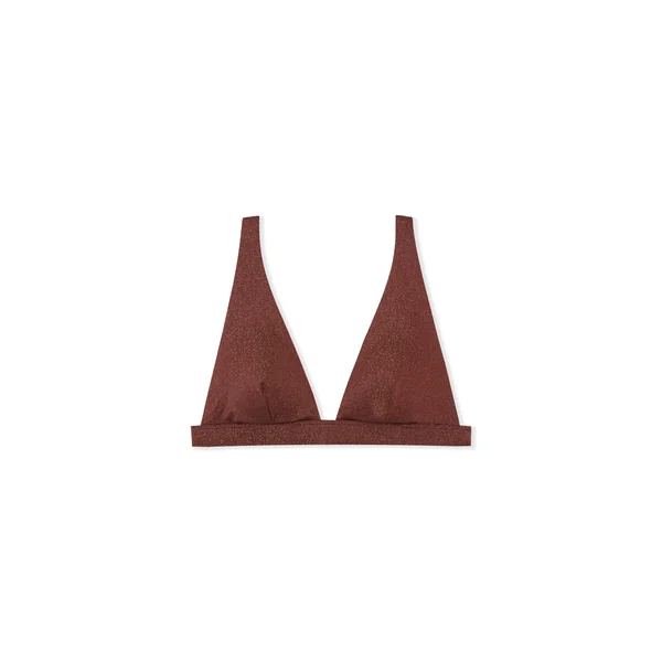 Haut de maillot de bain triangle pailleté avec pads amovibles