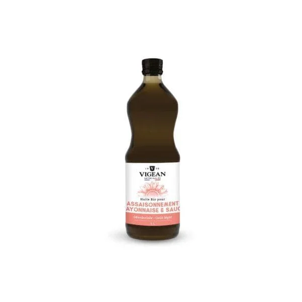 Huile bio désodorisée assaisonnement et sauce 1L - Vigean