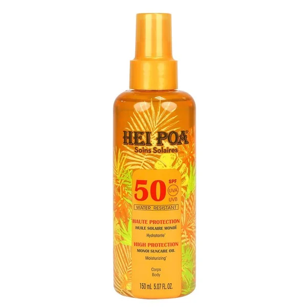 Huile solaire Monoï haute protection SPF50 visage corps 150ml