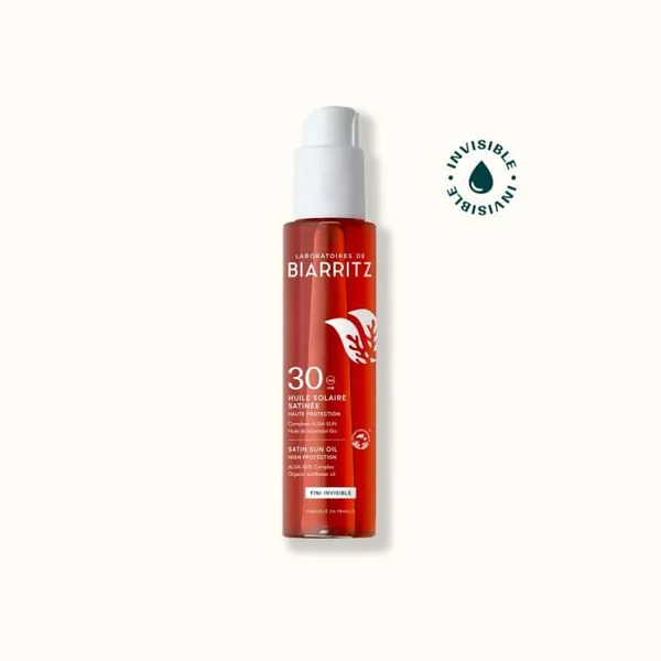 Huile solaire satinée SPF30 125ml - Biarritz