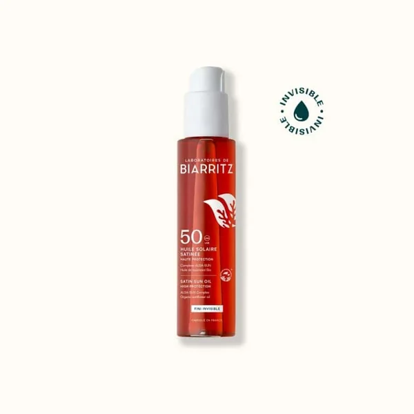 Huile solaire satinée SPF50 125ml - Biarritz