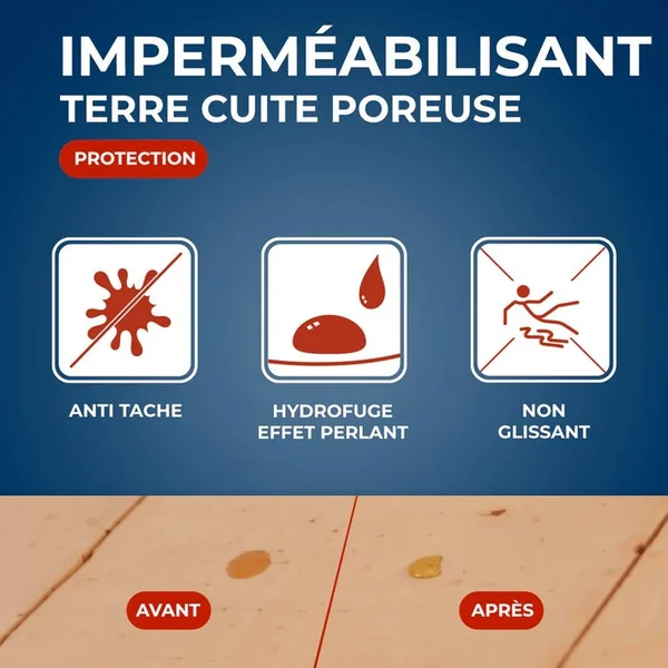 Imperméabilisant pour terre cuite poreuse 1L