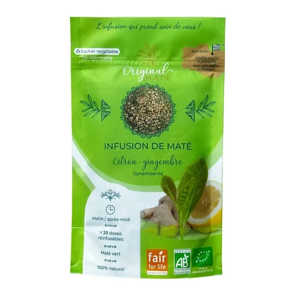 Infusion de maté citron gingembre 70g