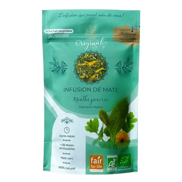 Infusion de maté menthe poivrée 70g