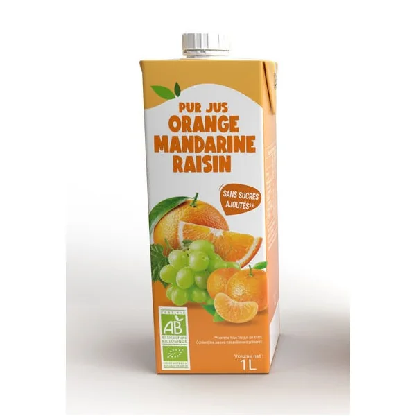 Jus d'orange mandarine raisin 1L
