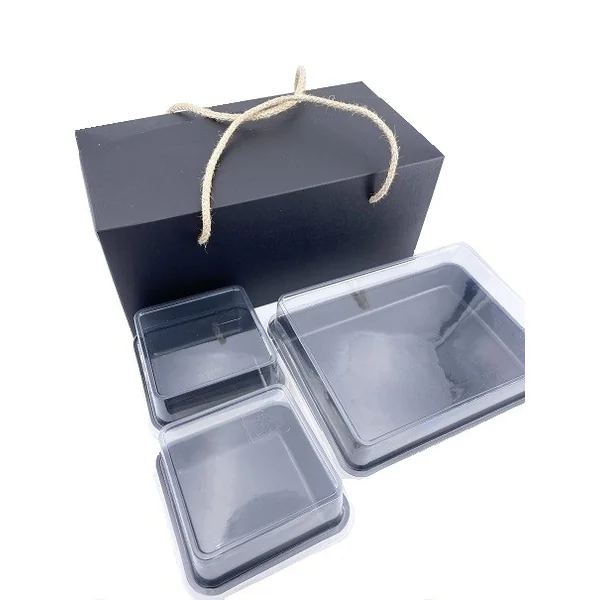 KIT 3 raviers noirs kanopée "SF" pulpe de canne pour 100 plateaux