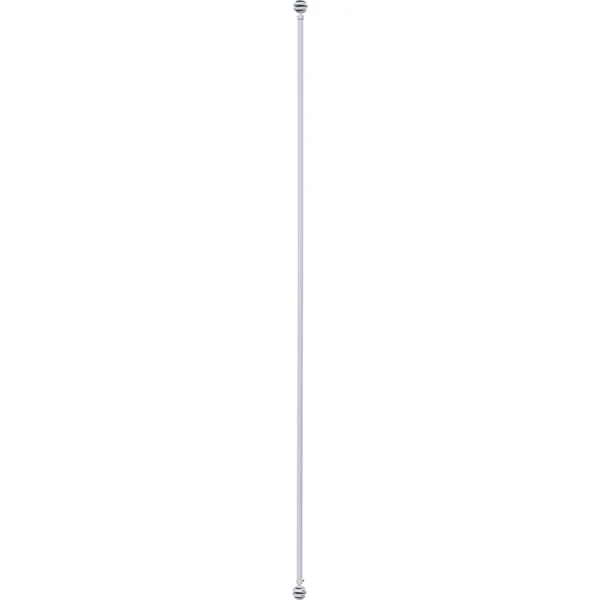 Kit tringle extensible et embout en métal et aluminium blanc laqué 120-210cm