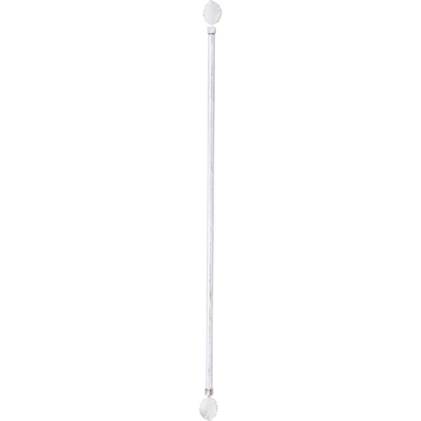 Kit tringle extensible et embout EXOTICA blanc et or 120-210cm D19mm