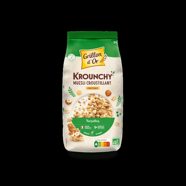 Krounchy noisettes protéines 500g Grillon d’Or