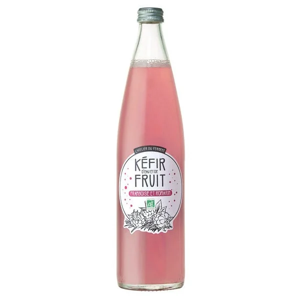Kéfir d'eau et de fruit framboise et romarin 75cl