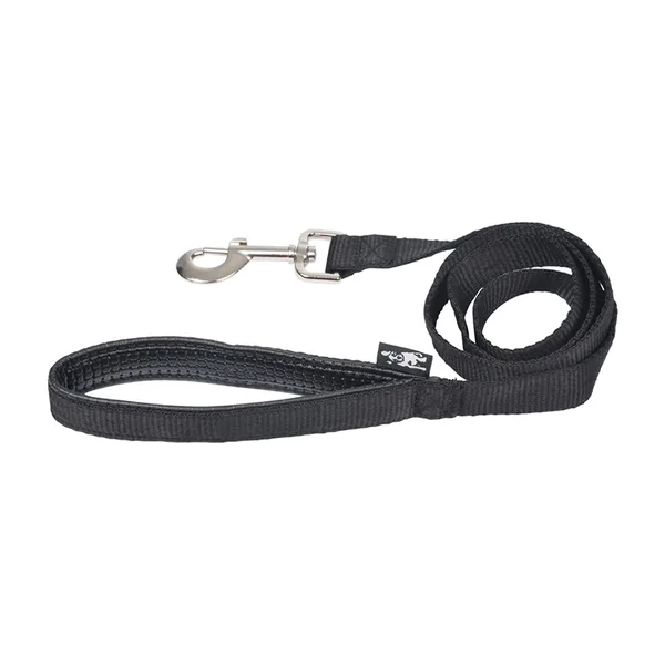 Laisse poignée large noire chien 120cm