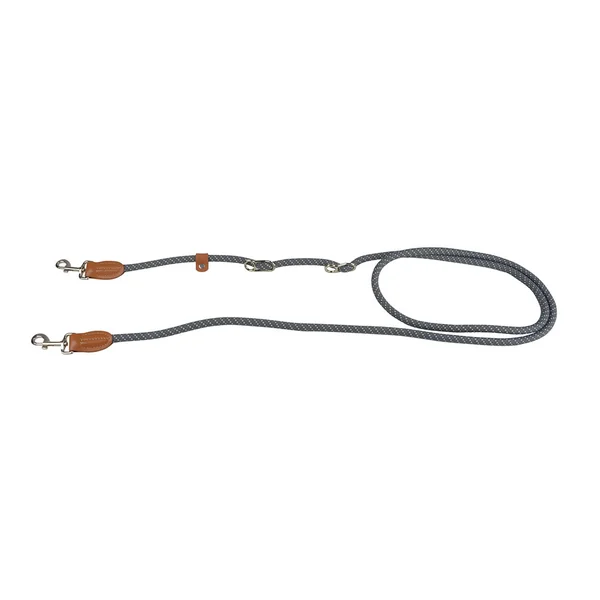 Laisse réfléchissante multi-position chien grise 2.5m