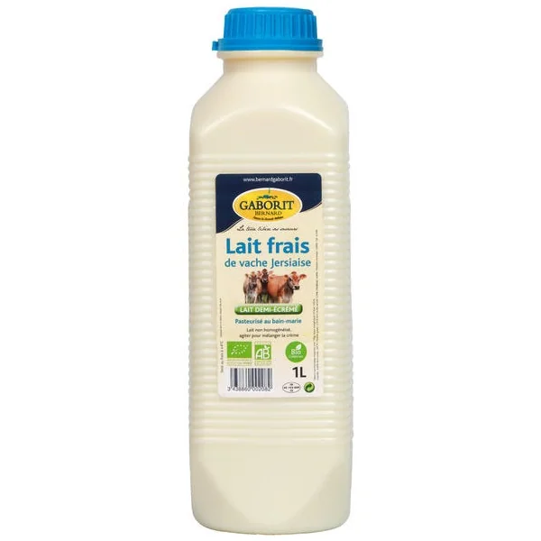 Lait 1/2 écrémé pasteurisé frais 1L