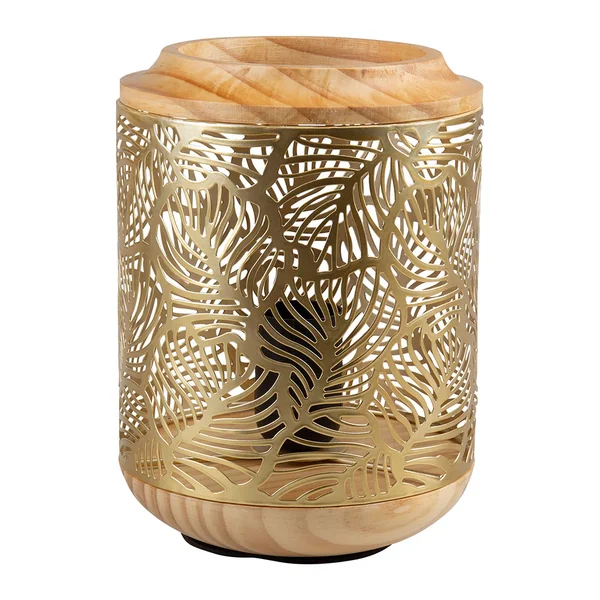 Lampe à poser MINHY bois et métal doré 15.5x21cm
